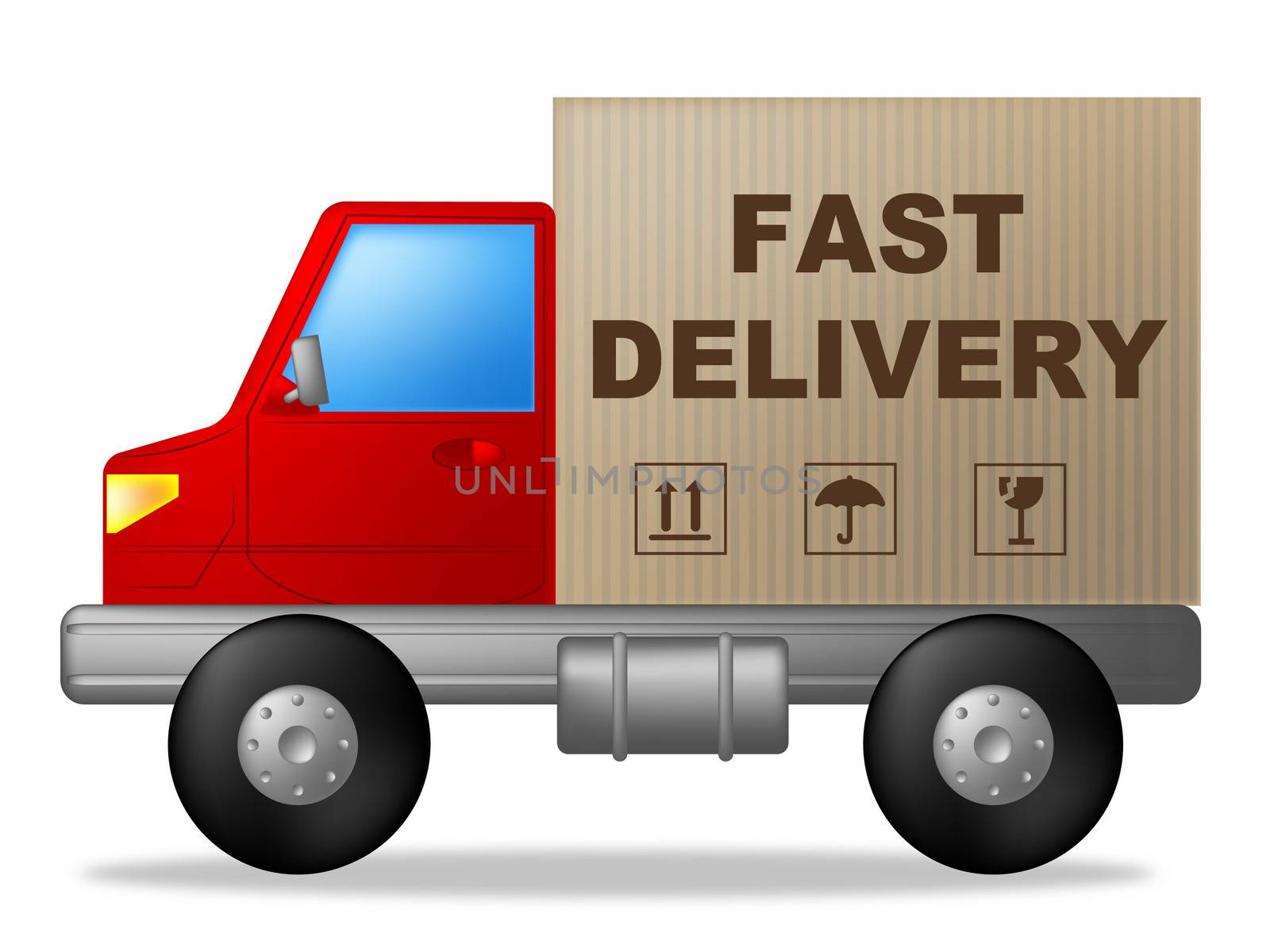 Fast Delivery Representing High Speed And Quickly