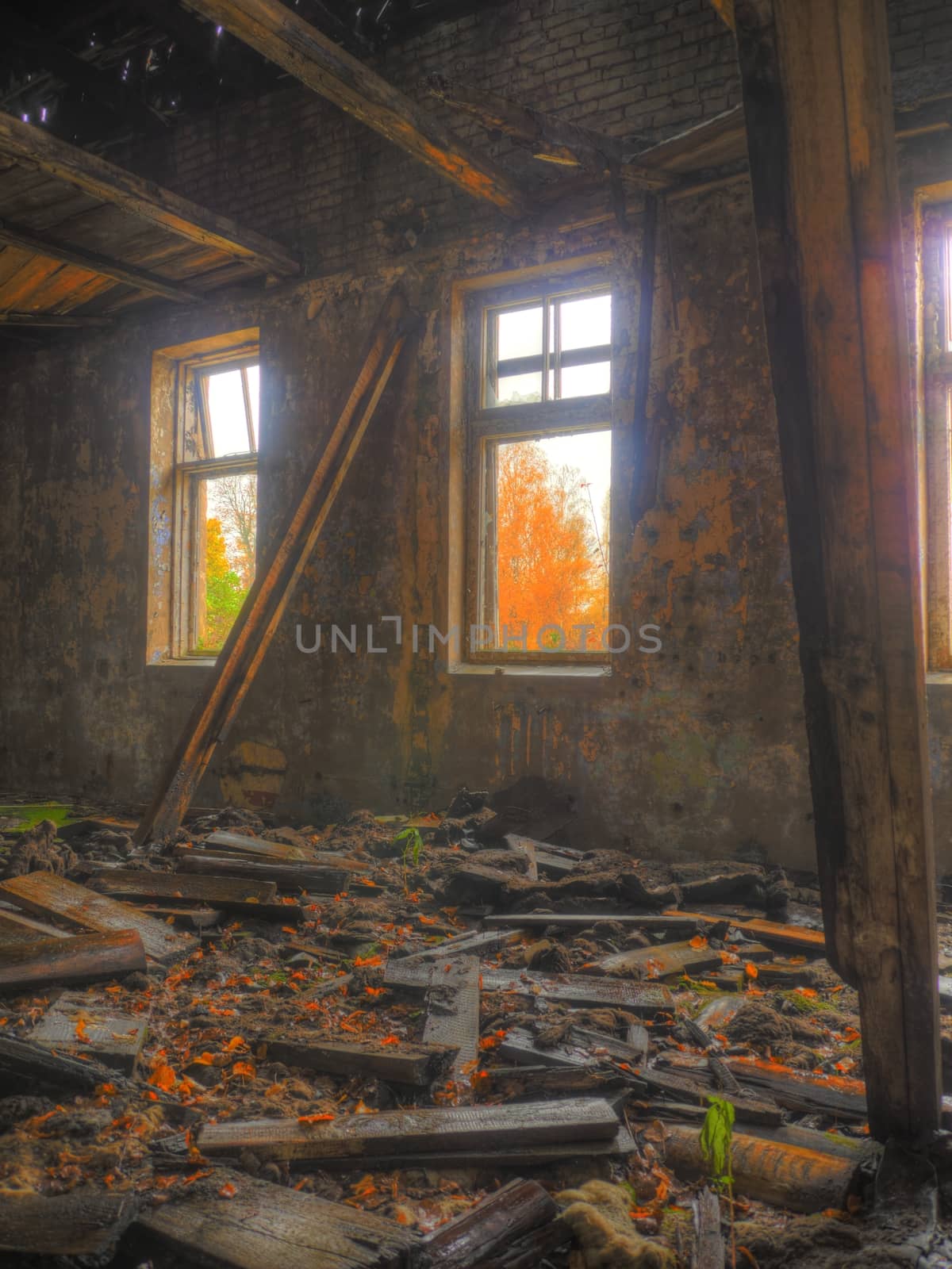 ancient ruins of military base in RIga