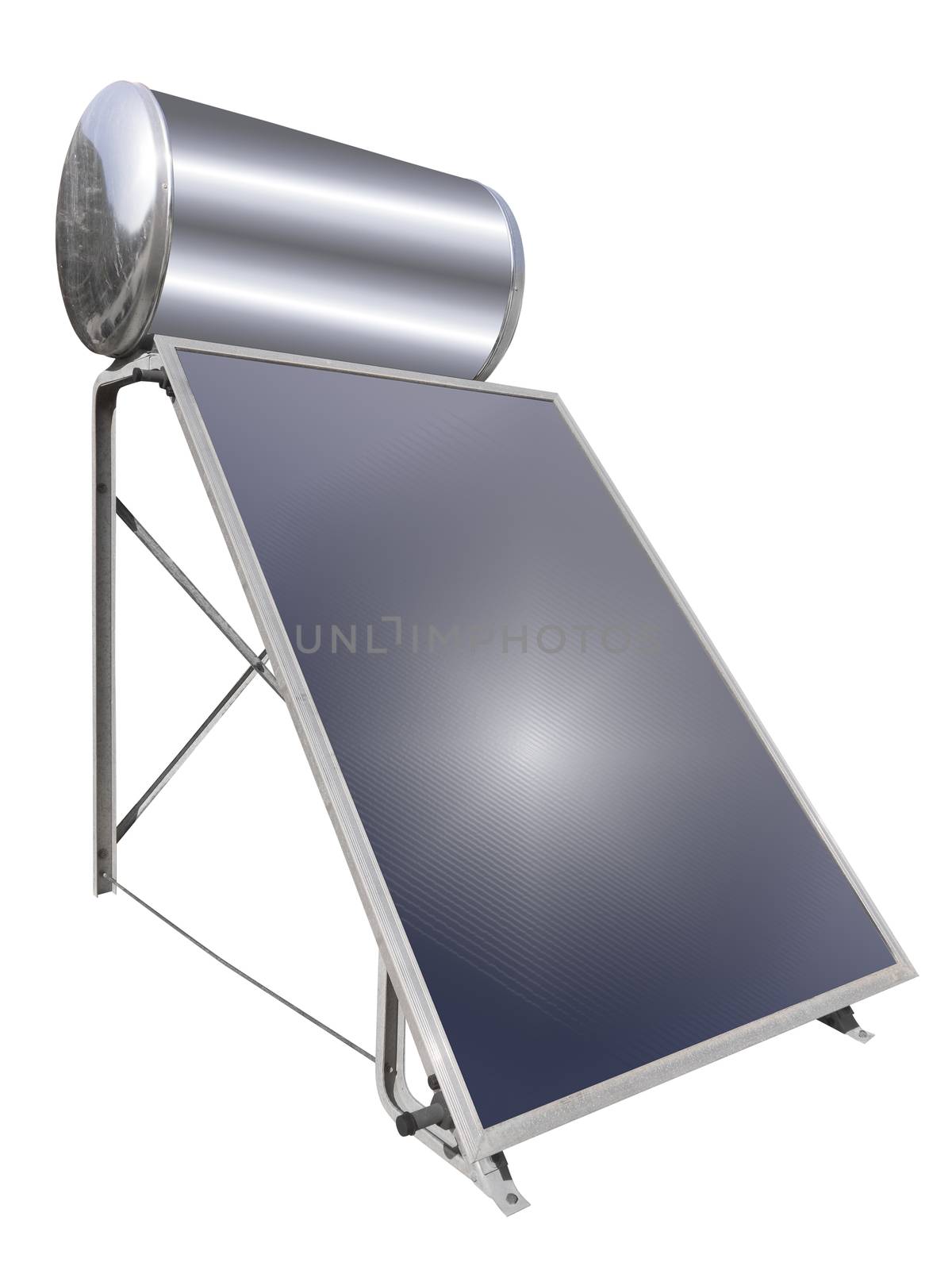 Contemporary hot water solar panel, isolated by f/2sumicron