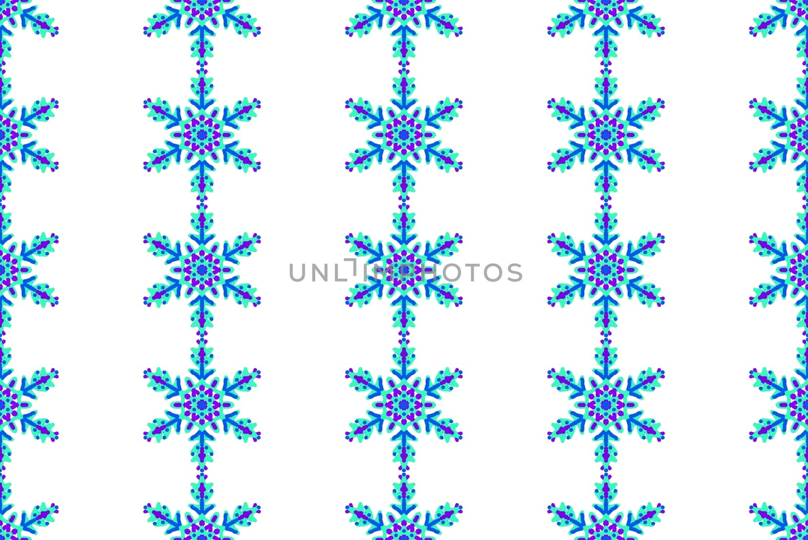 Digital computer grapgic - seamless decorative ornament with snowflaces for design.