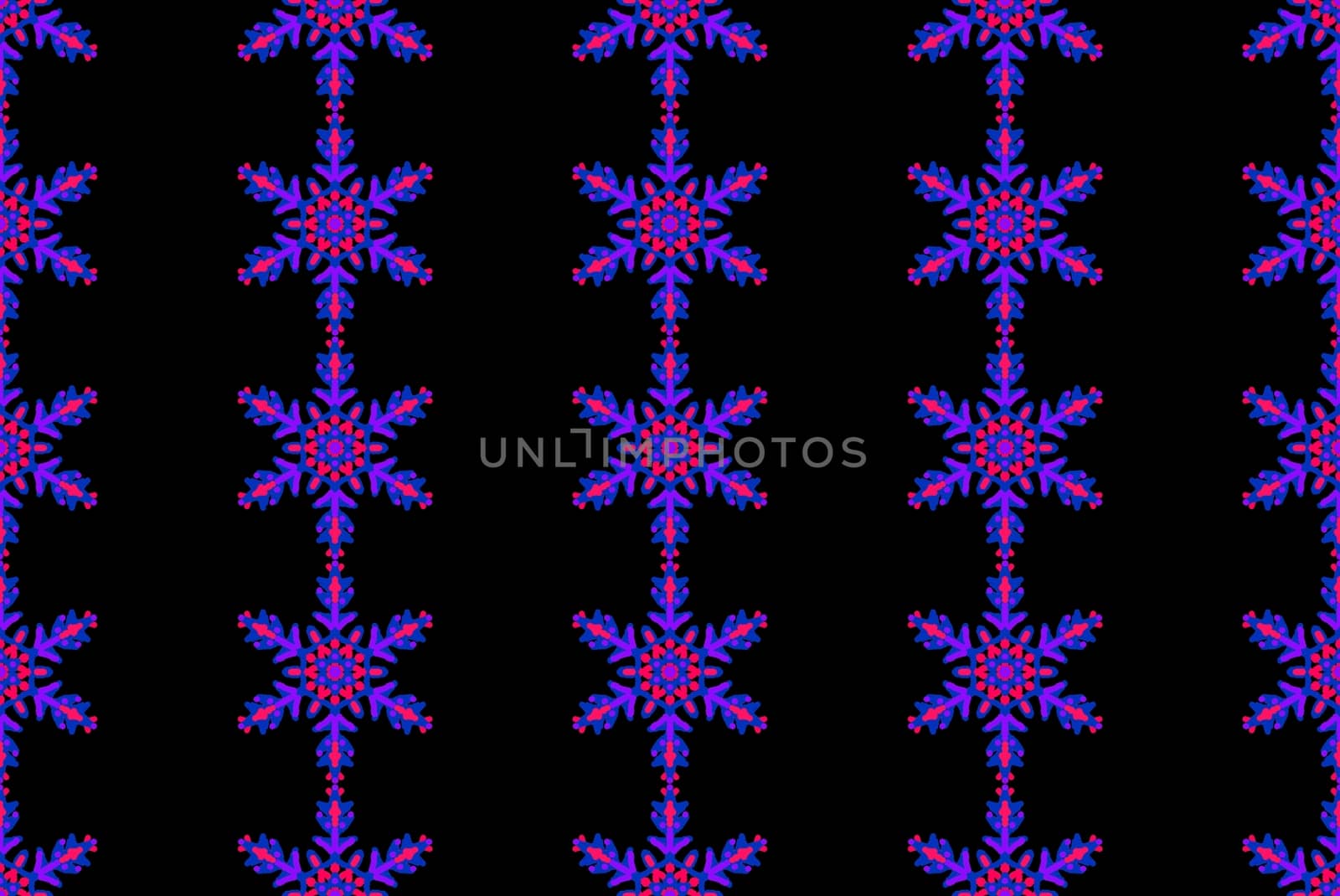 Digital computer grapgic - seamless decorative ornament with snowflaces for design.