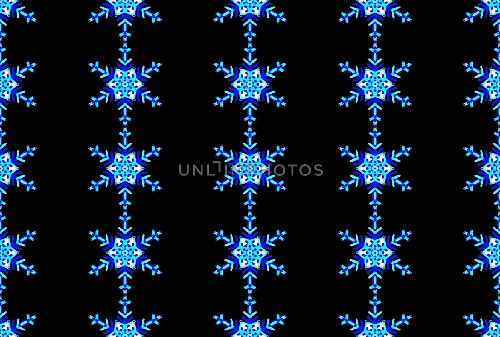 Digital computer grapgic - seamless decorative ornament with snowflaces for design.