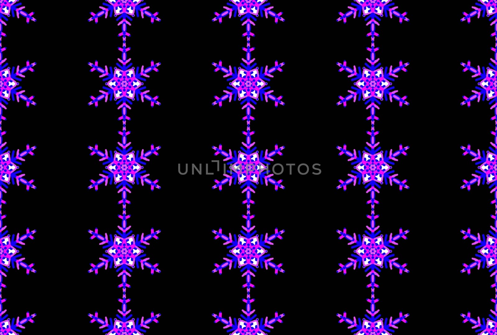 Digital computer grapgic - seamless decorative ornament with snowflaces for design.