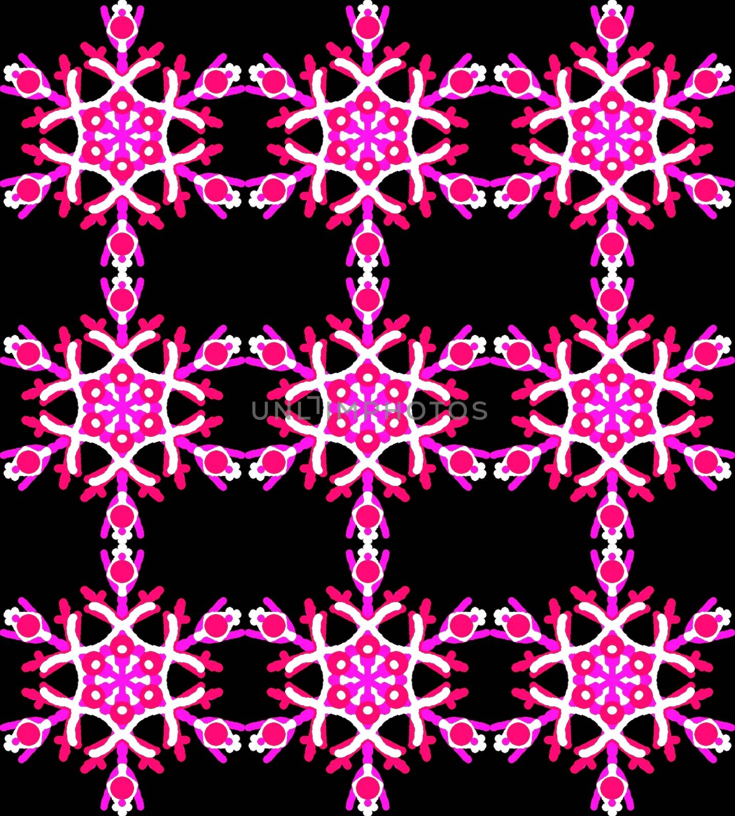 Digital computer grapgic - seamless decorative ornament with snowflaces for design.