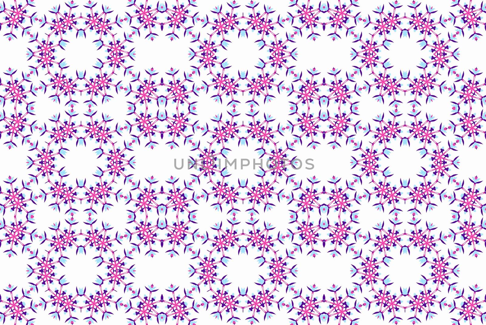 Digital computer grapgic - seamless decorative ornament with snowflaces for design.