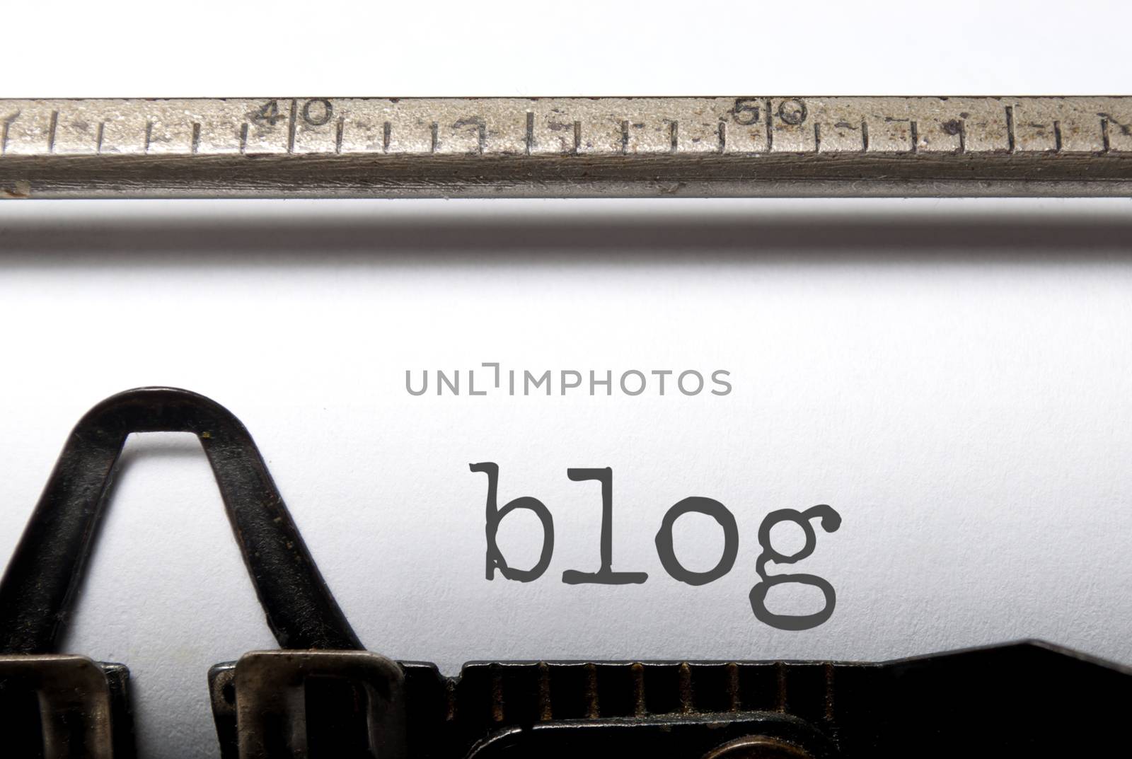Blog printed on an old typewriter 
