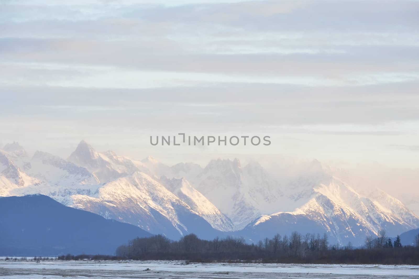 Snowcovered Mountains in  Alaska. by SURZ