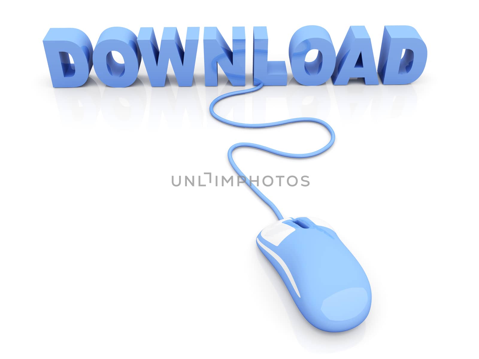 Download link. 3D rendered Illustration. Isolated on white.