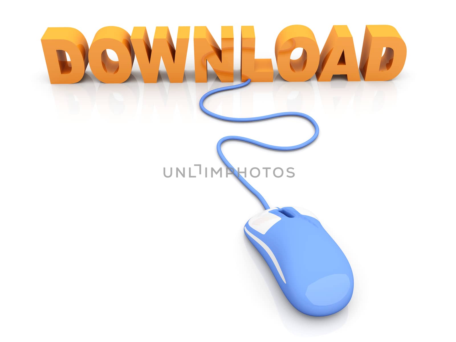 Download link. 3D rendered Illustration. Isolated on white.