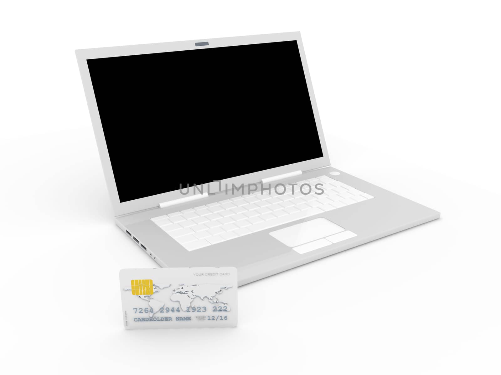 Credit card and Laptop by Spectral