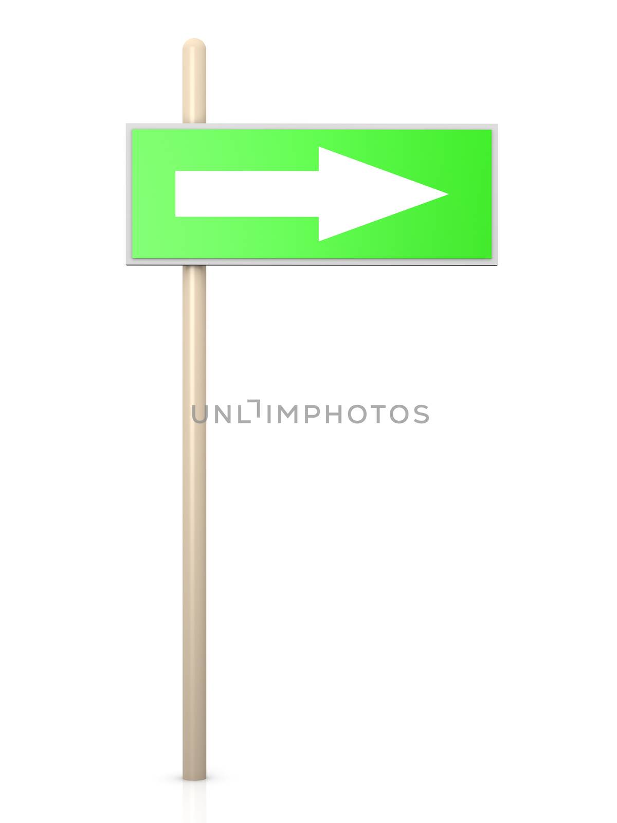 A Signpost. 3D rendered Illustration. Isolated on white.