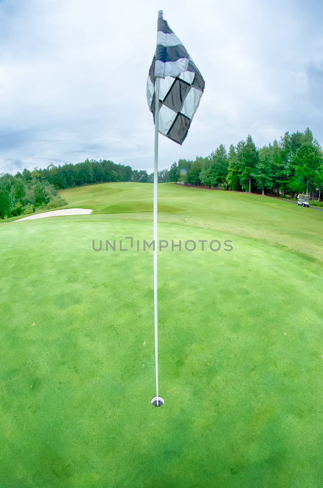 golf course on a cloudy day