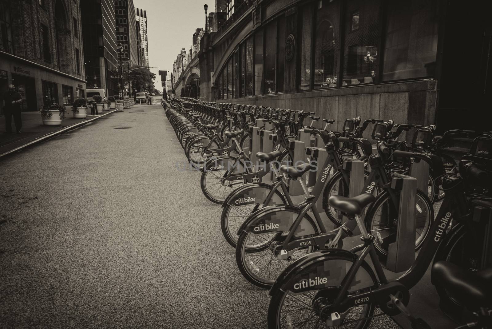 NEW YORK CITY - MAY 31: Citi bike station open for business in N by jovannig