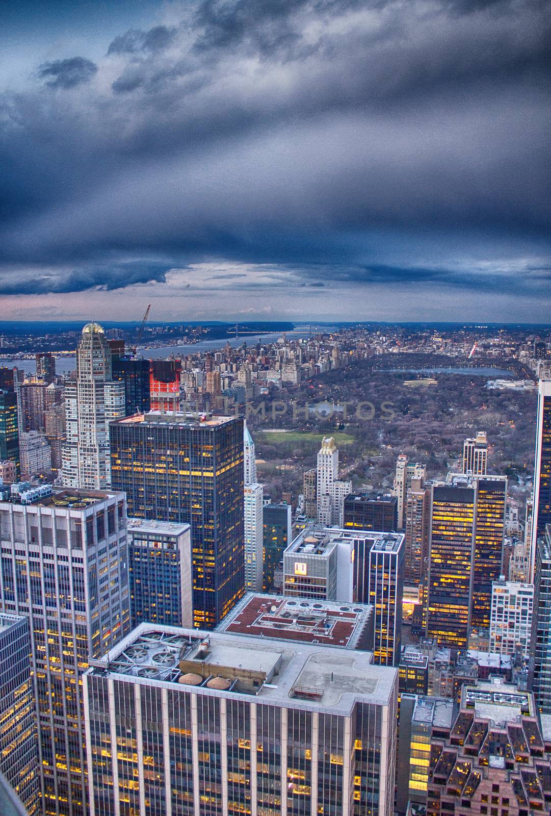 NEW YORK CITY - FEB 12: Cityscape of Manhattan on February 12, 2 by jovannig