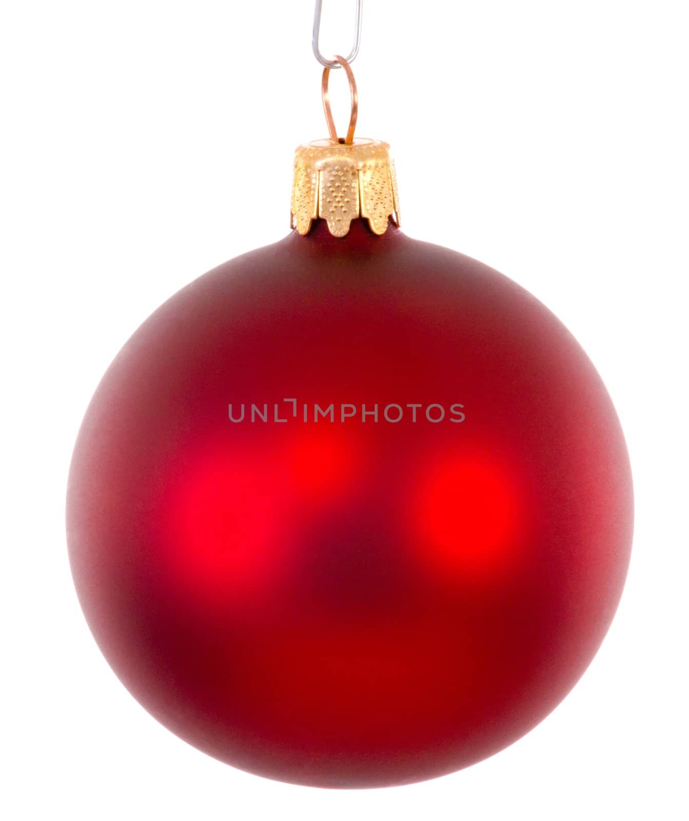 Red christmas ball ornament brightened by gwolters