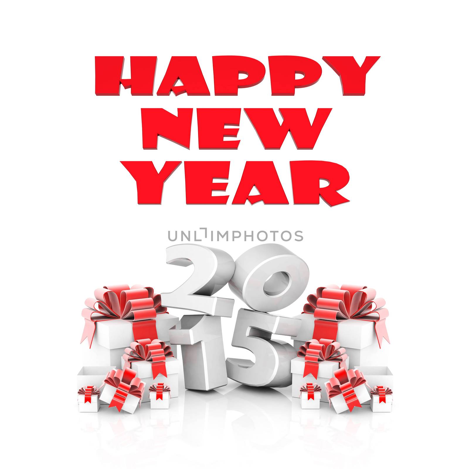 Happy new year isolated on a white background