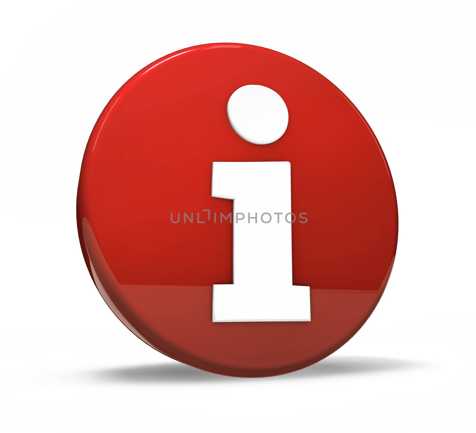 Red Info Symbol Button by nirodesign