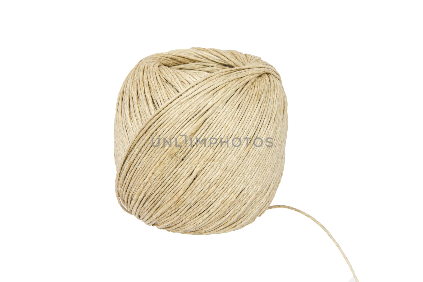 Ball of string isolated on white background by huntz