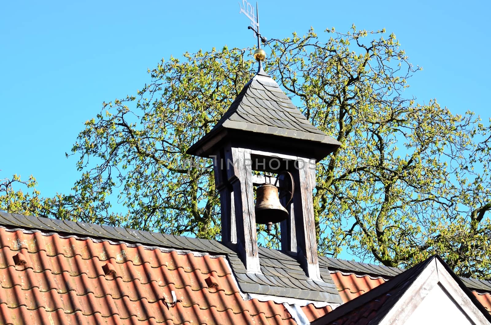 Bell tower with bell by JFsPic