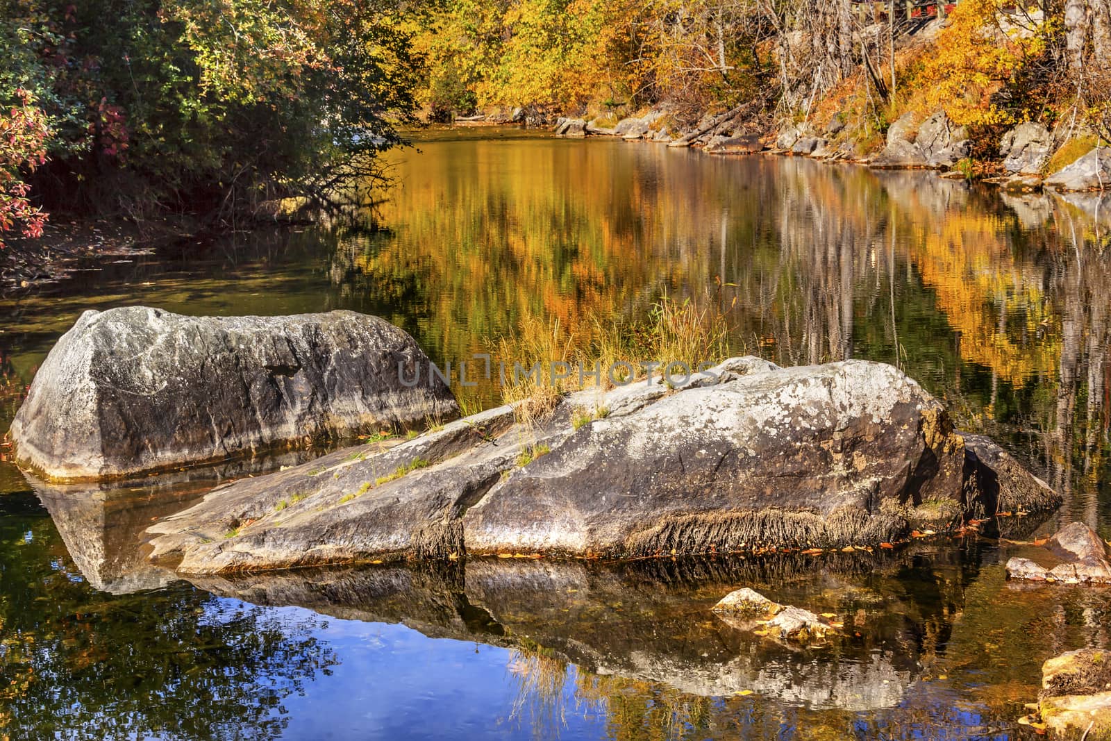 Fall Colors Reflection Wenatchee River Reflections Stevens Pass Leavenworth Washington