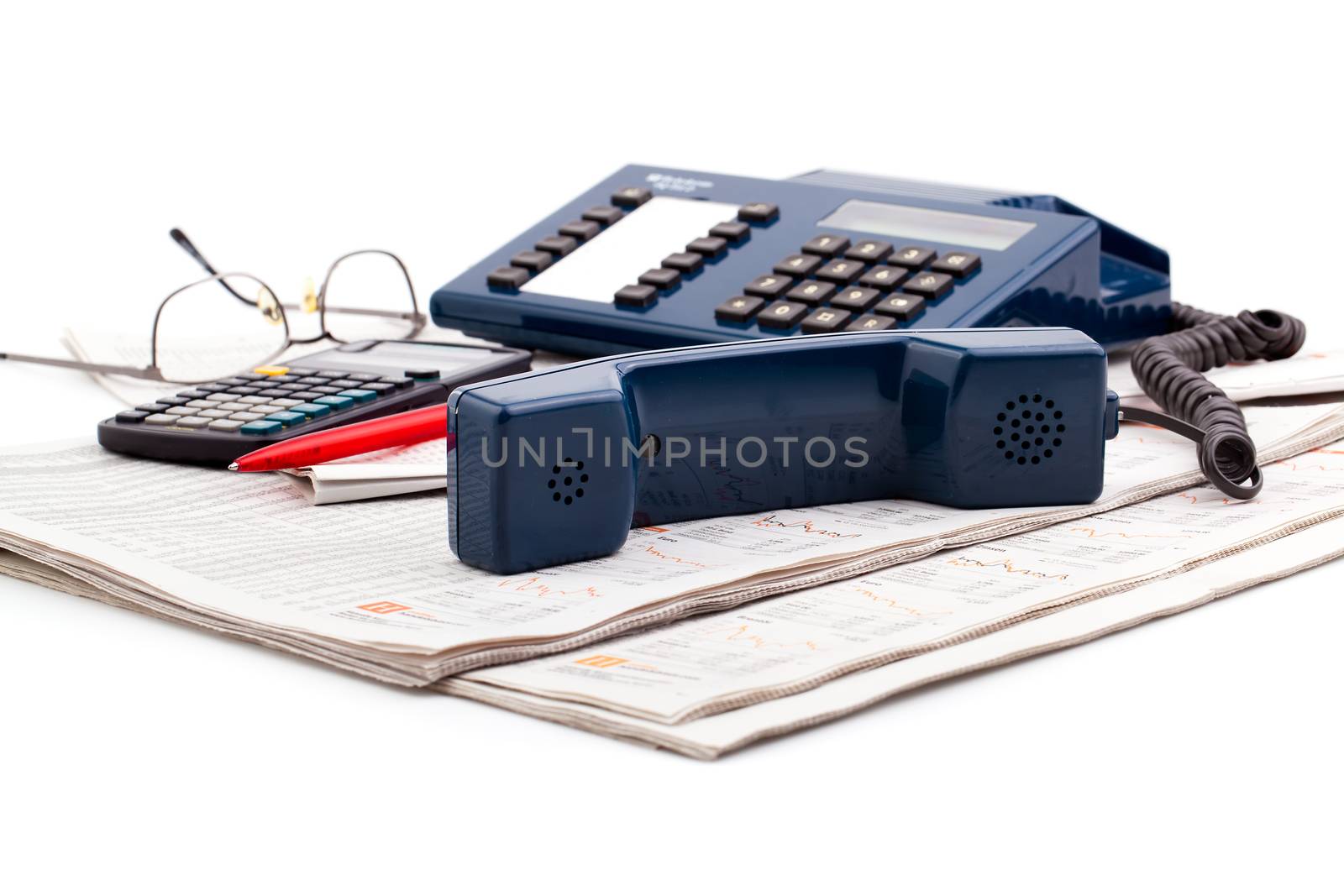 telephone on a desk