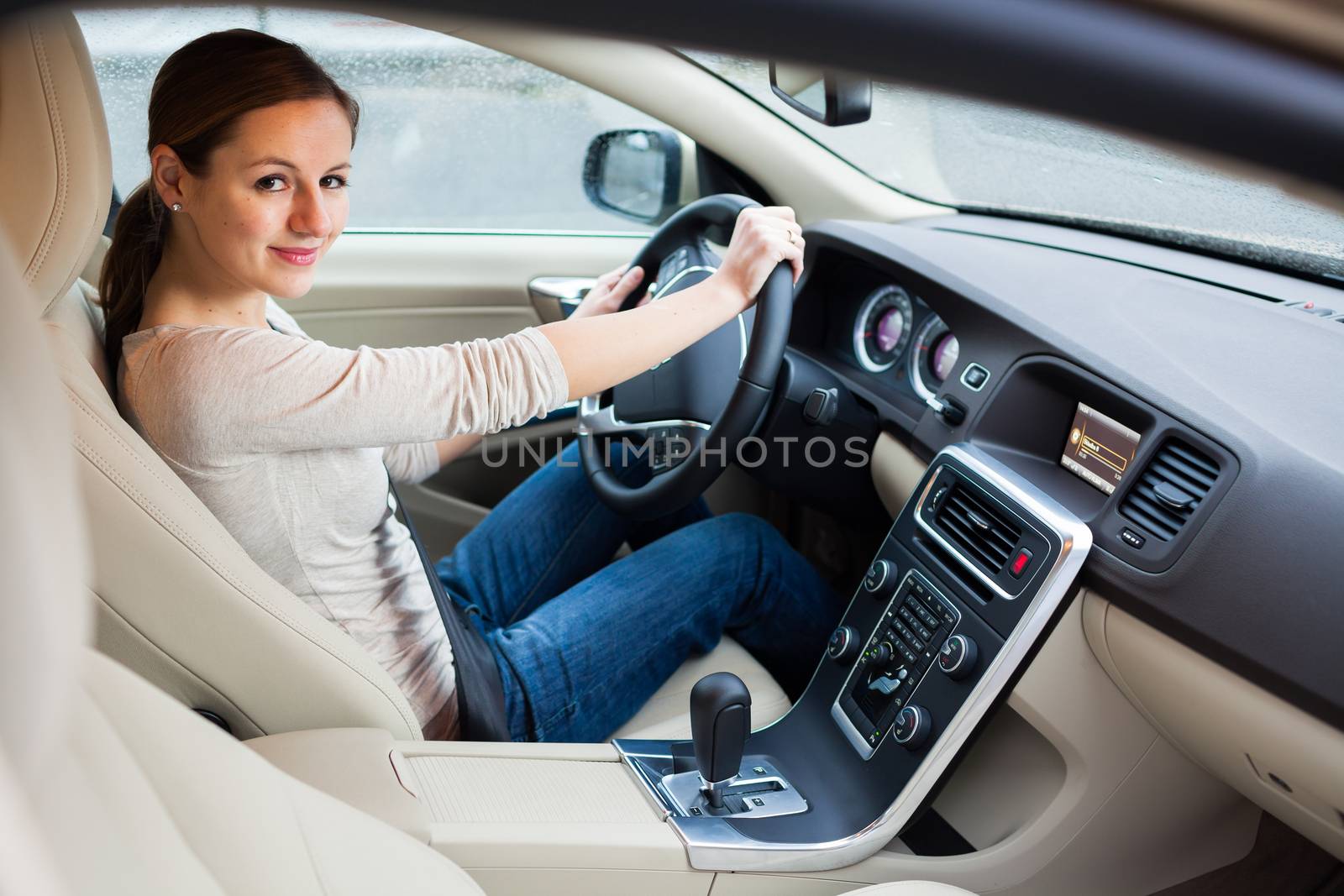 woman driving a car by viktor_cap