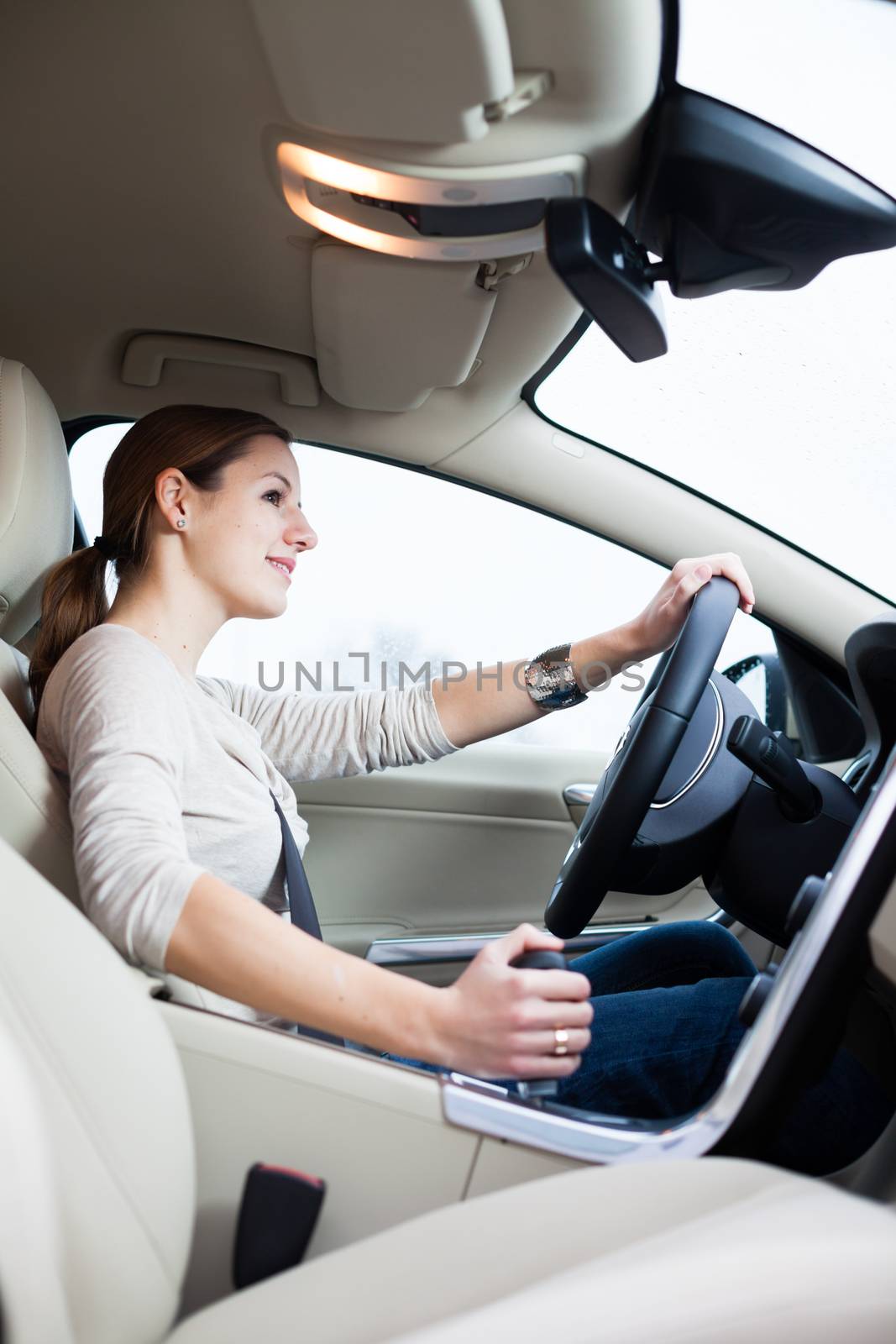 woman driving a car by viktor_cap