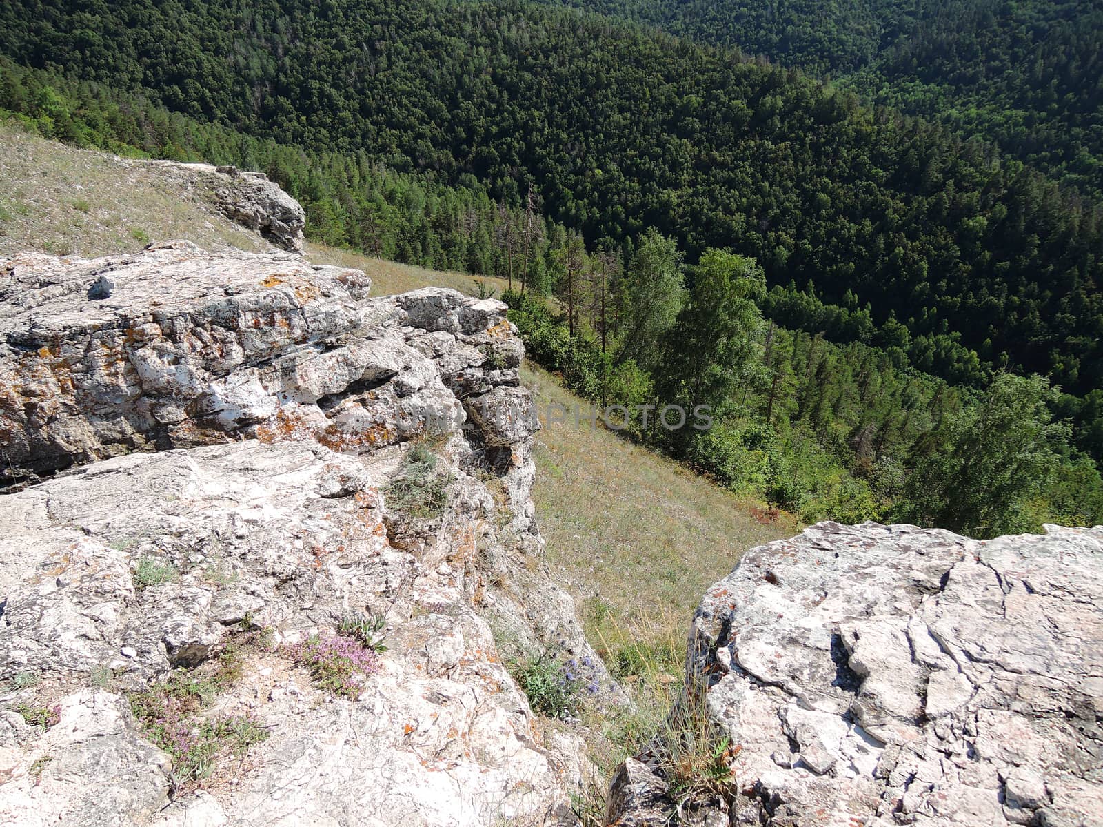 rocks on the mountain on a sunny summer day by butenkow