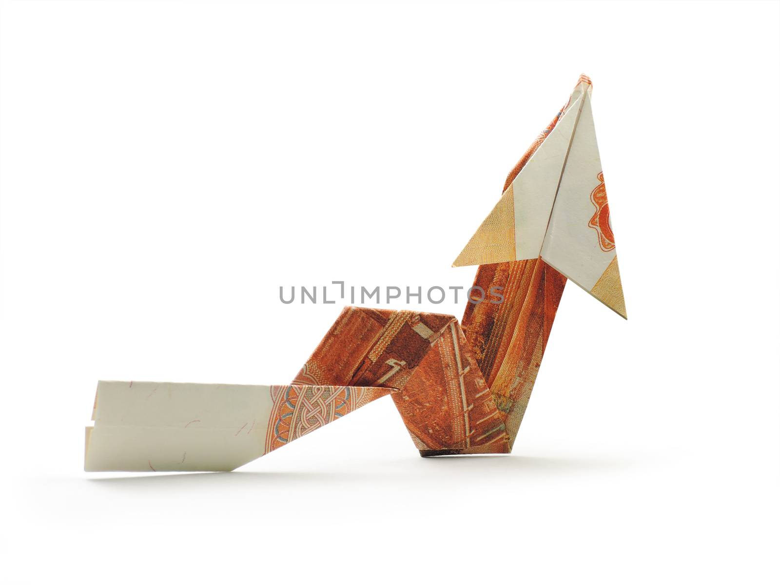 origami arrow five thousand ruble note