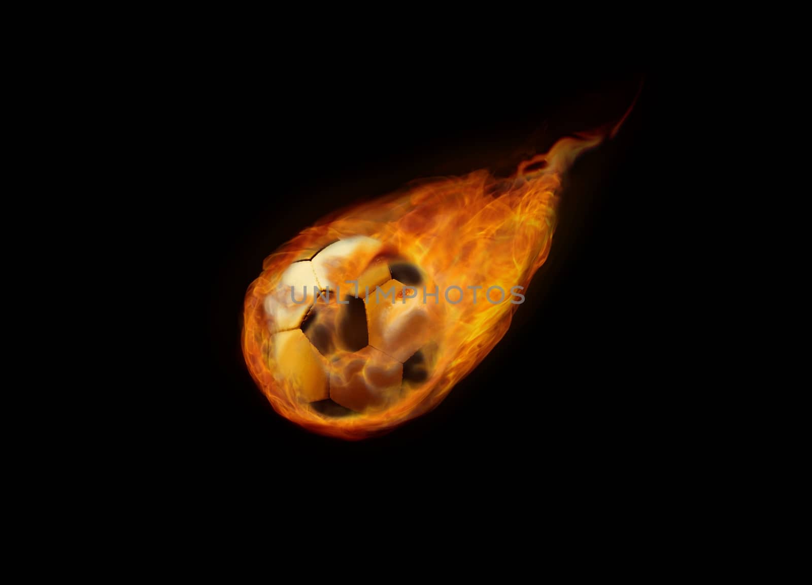 Soccer Ball Flying in Flame by razihusin