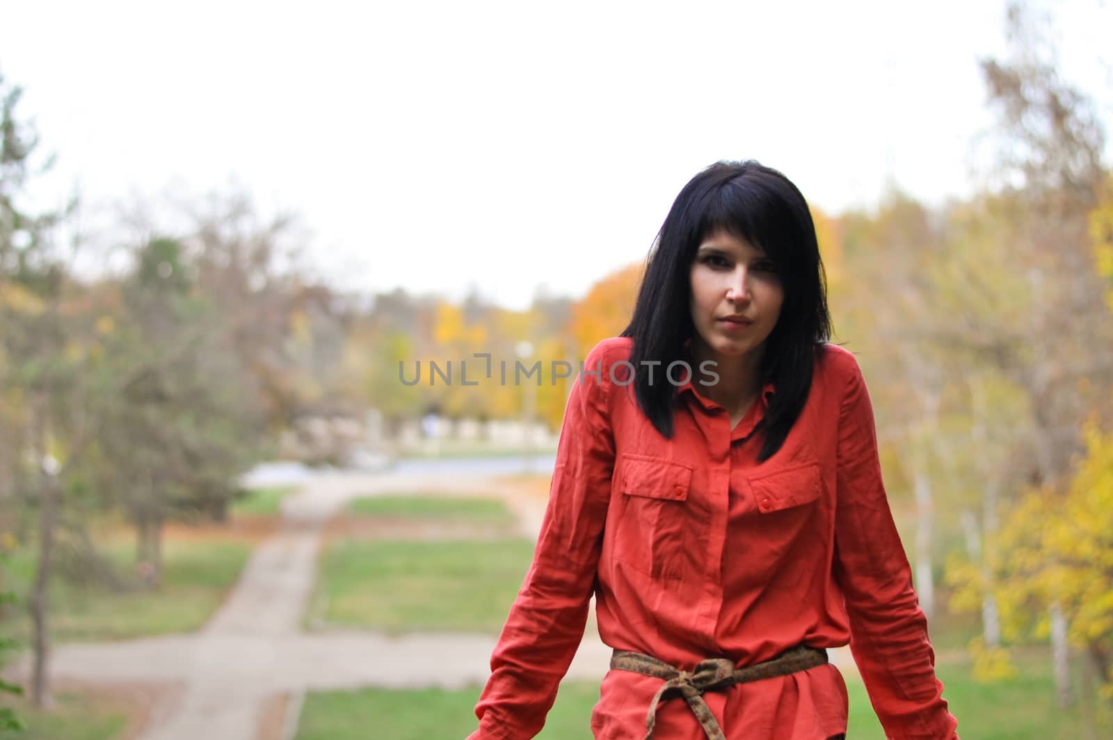 young girl on a walk