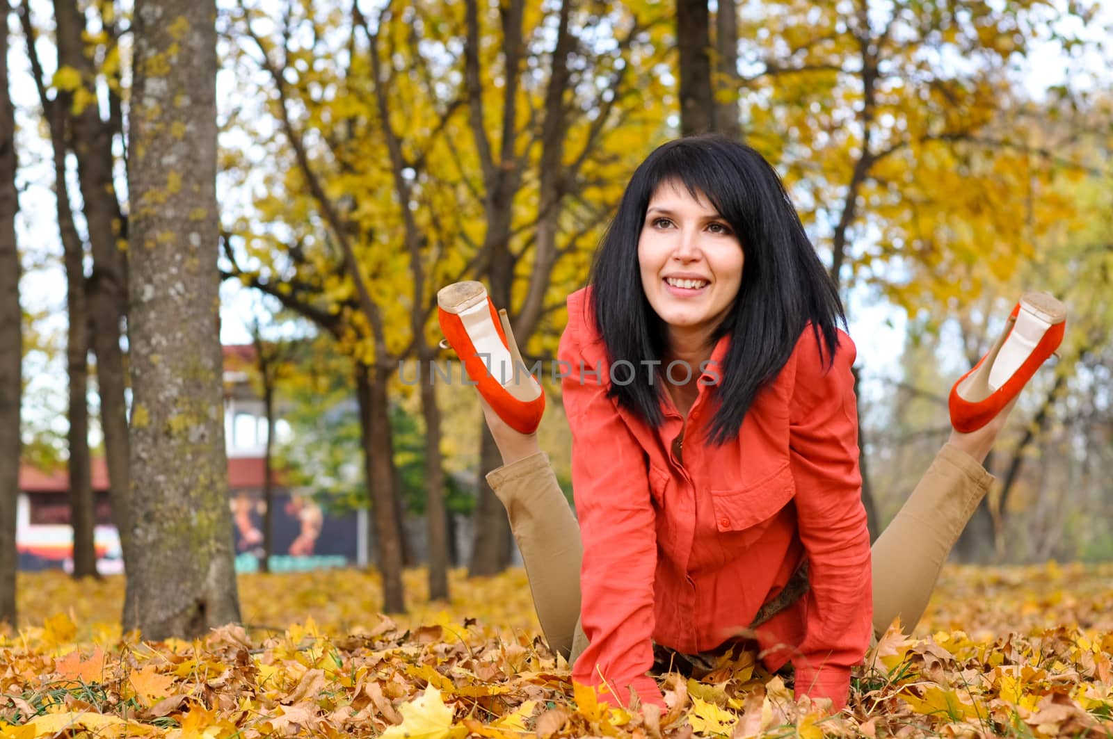 young girl on a walk