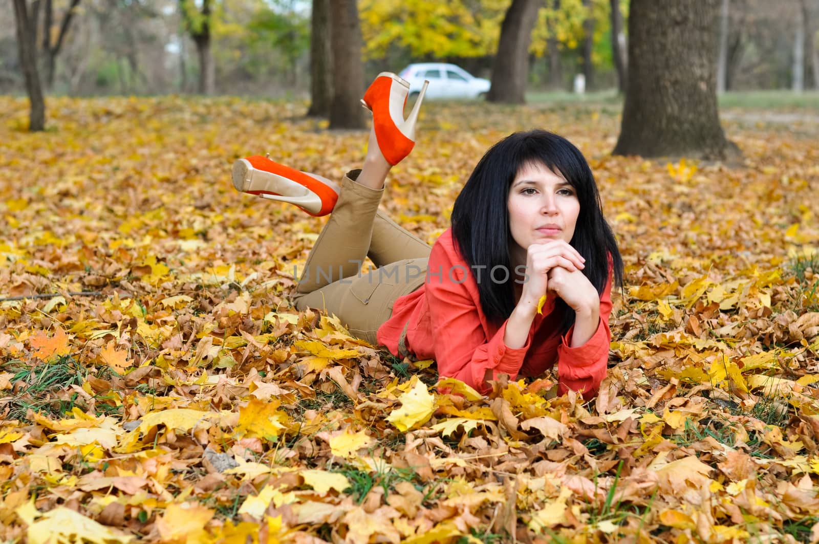 young girl on a walk