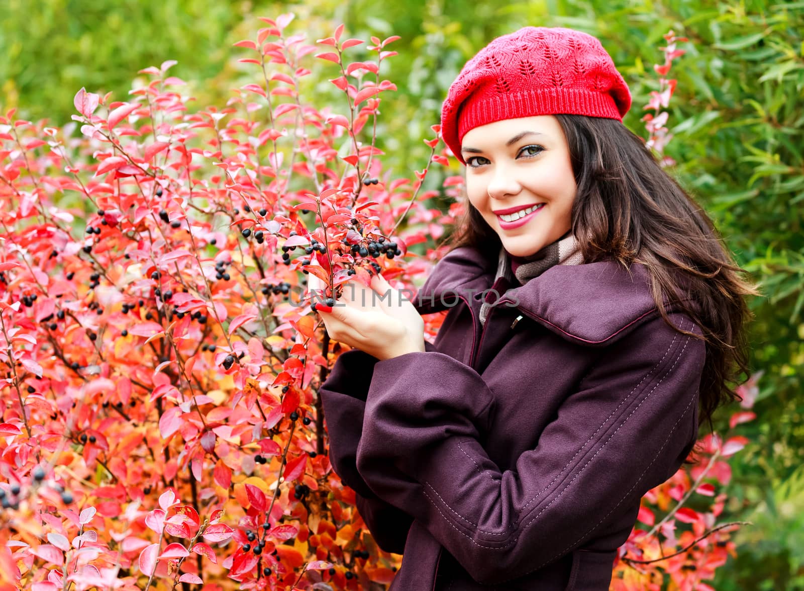 Young woman posing outdoors