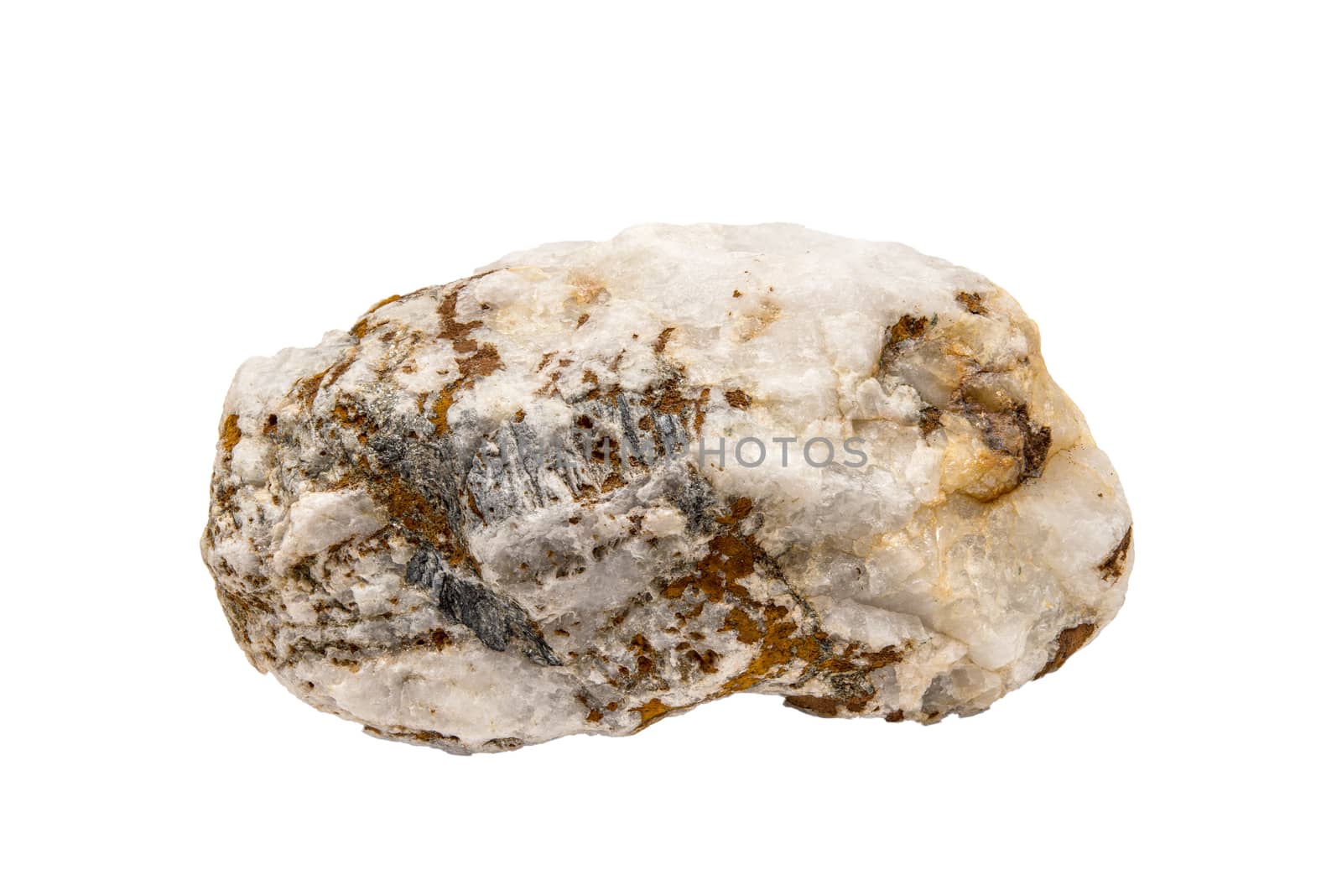 Natural rock isolated on white background