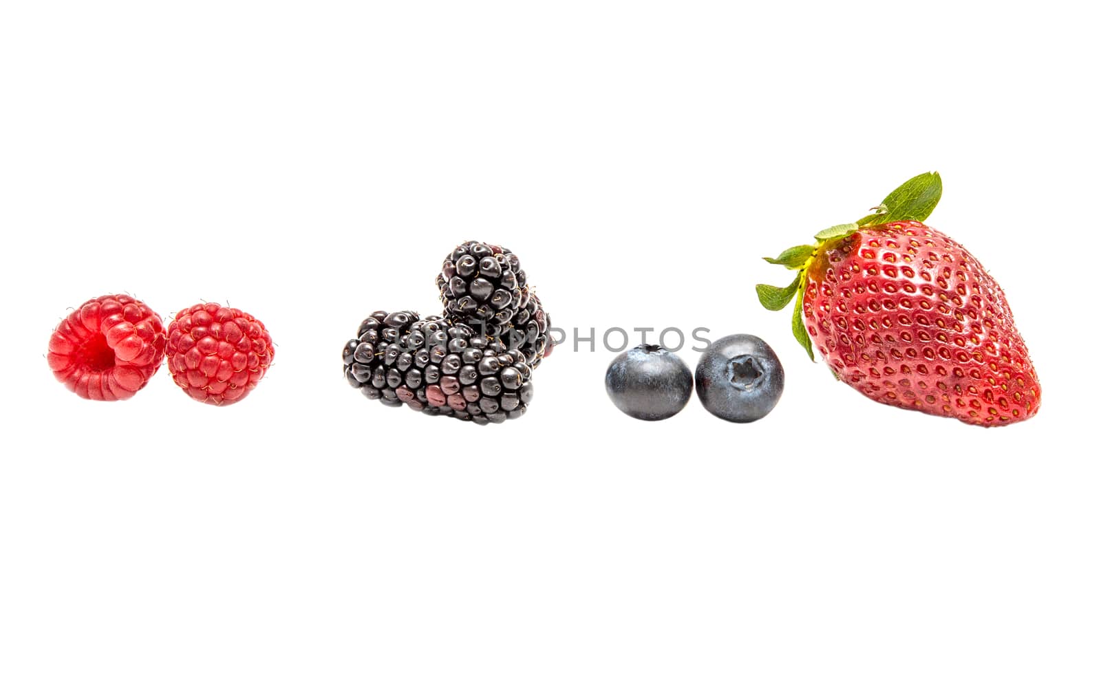 Berries isolated on white background