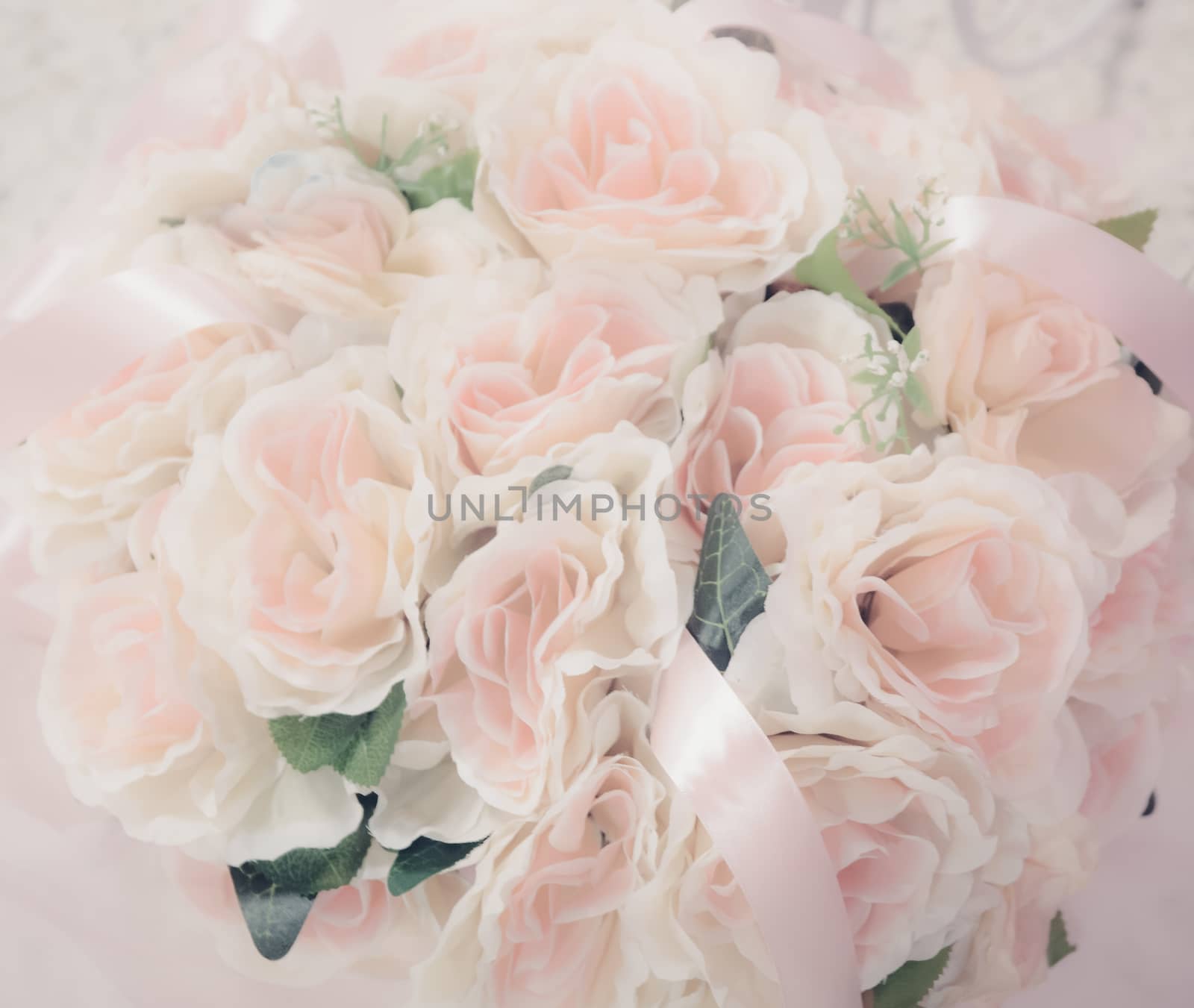 Bouquet of white roses in soft style.For art texture or web design and floral background.