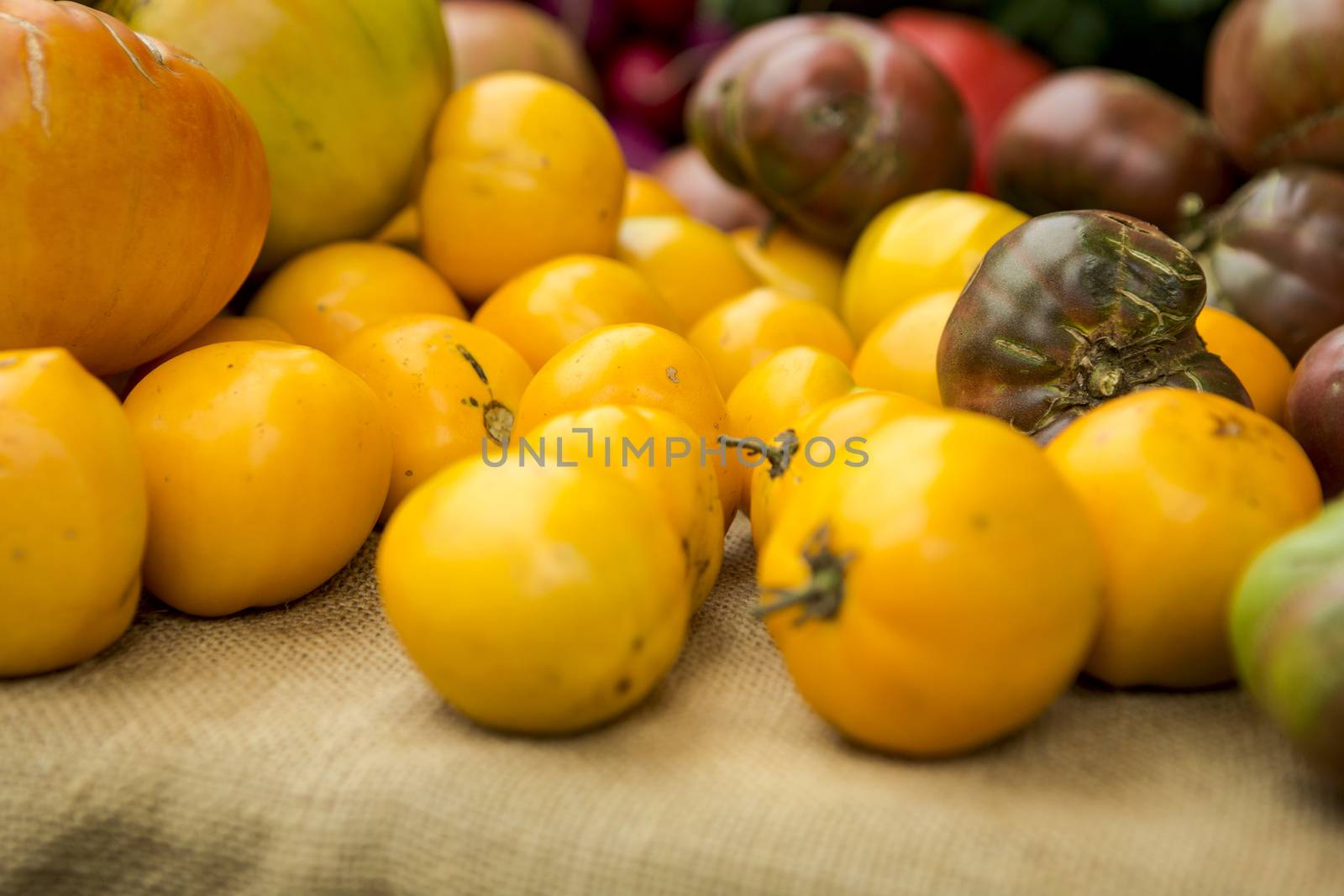 Organic tomatoes from a local market