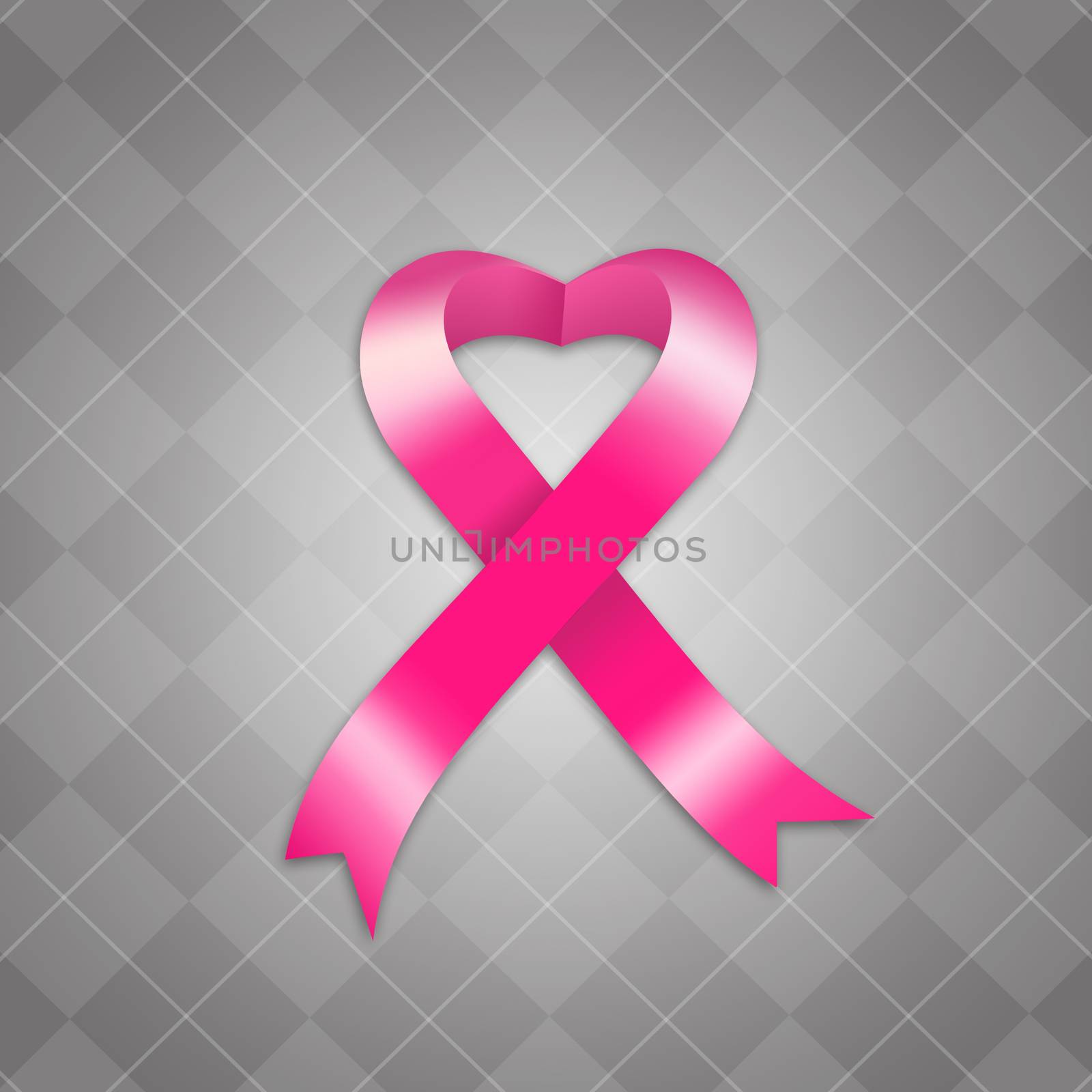 illustration of Awareness pink ribbon