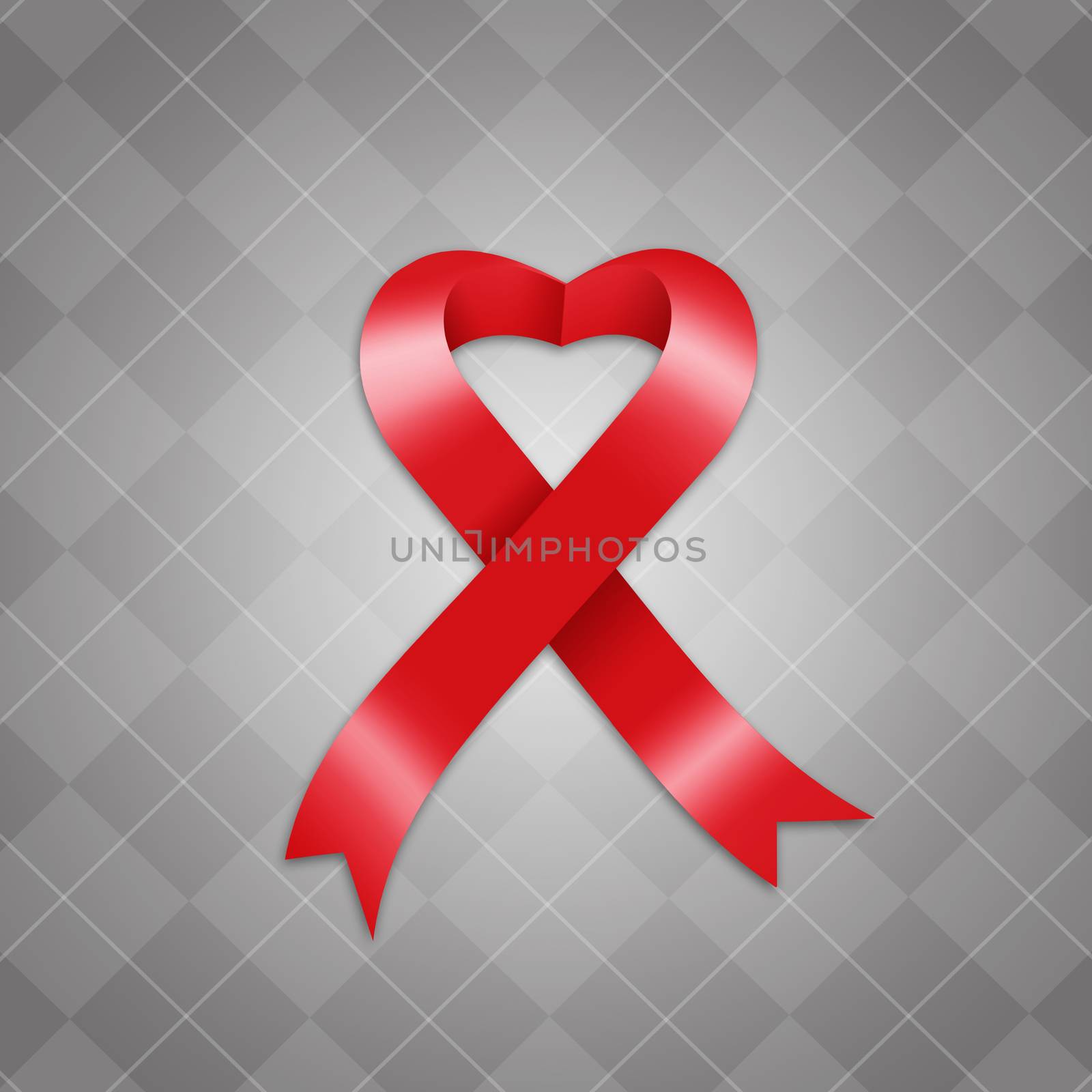 illustration of Awareness red ribbon