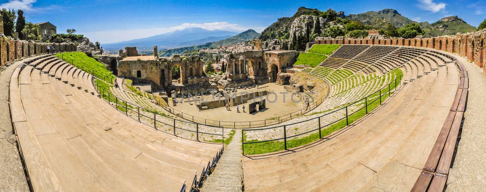 The ancient roman theatre in Taormina