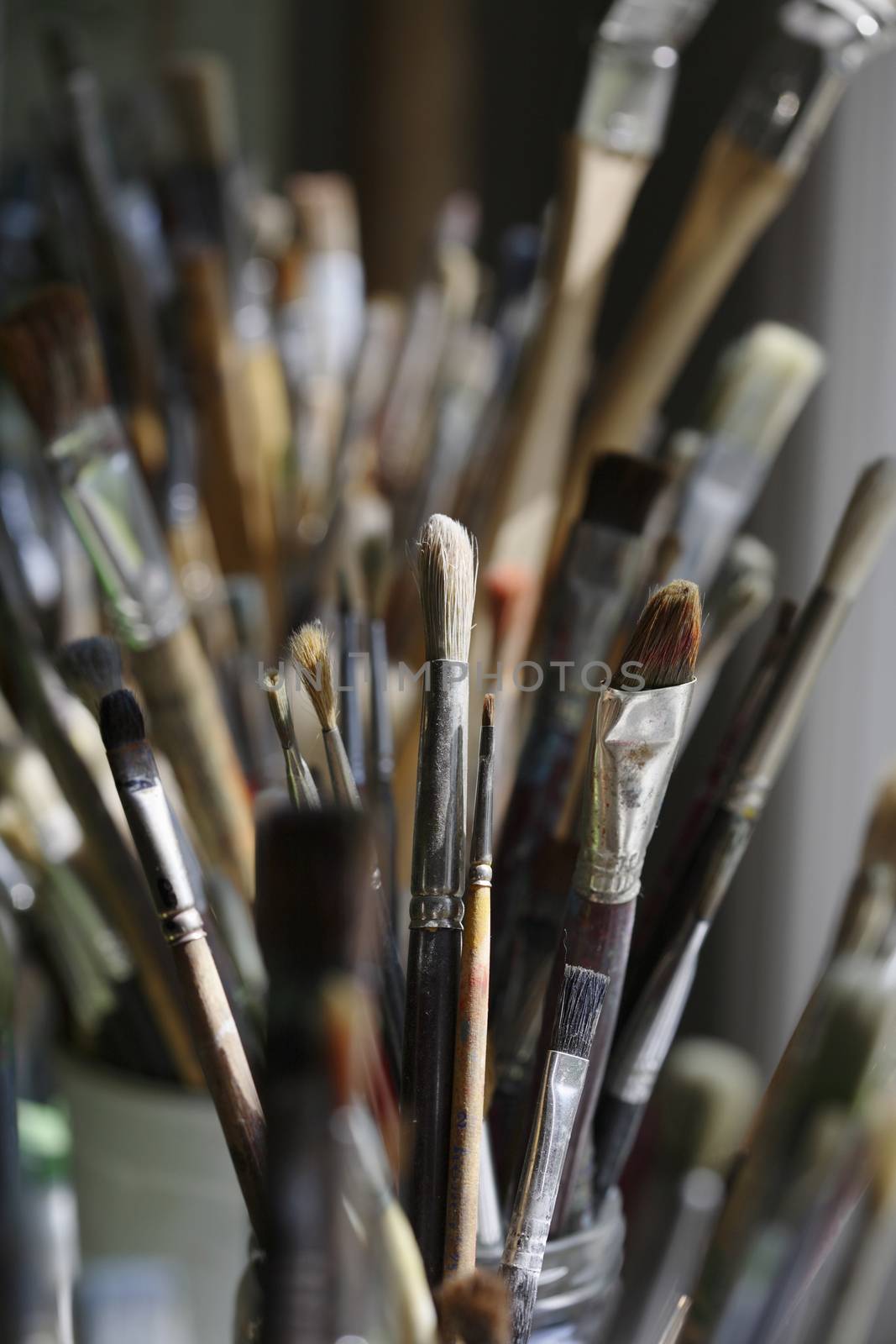 Artist's brushes by Stocksnapper