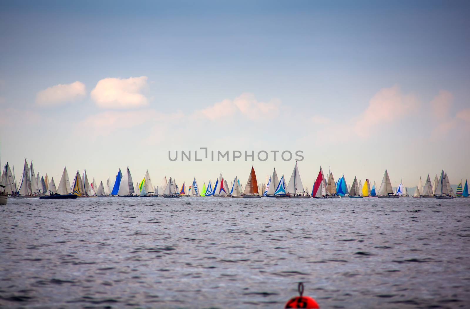View of the 46 Barcolana regatta in Trieste sea