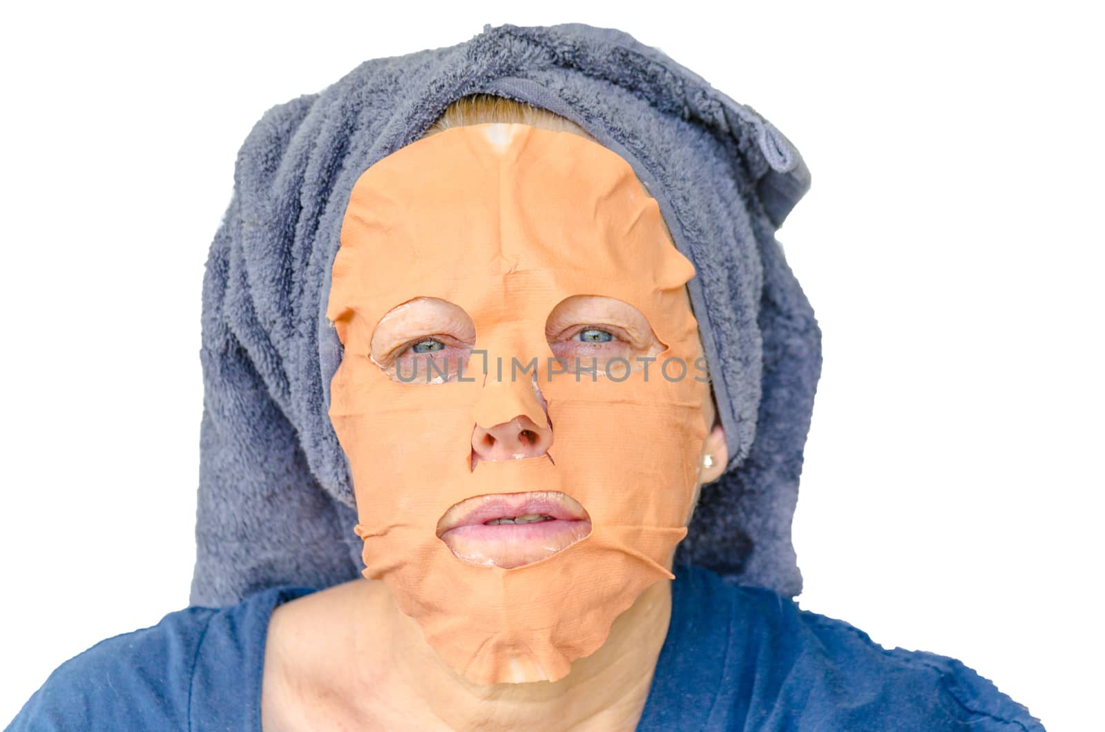 Woman with face mask by JFsPic