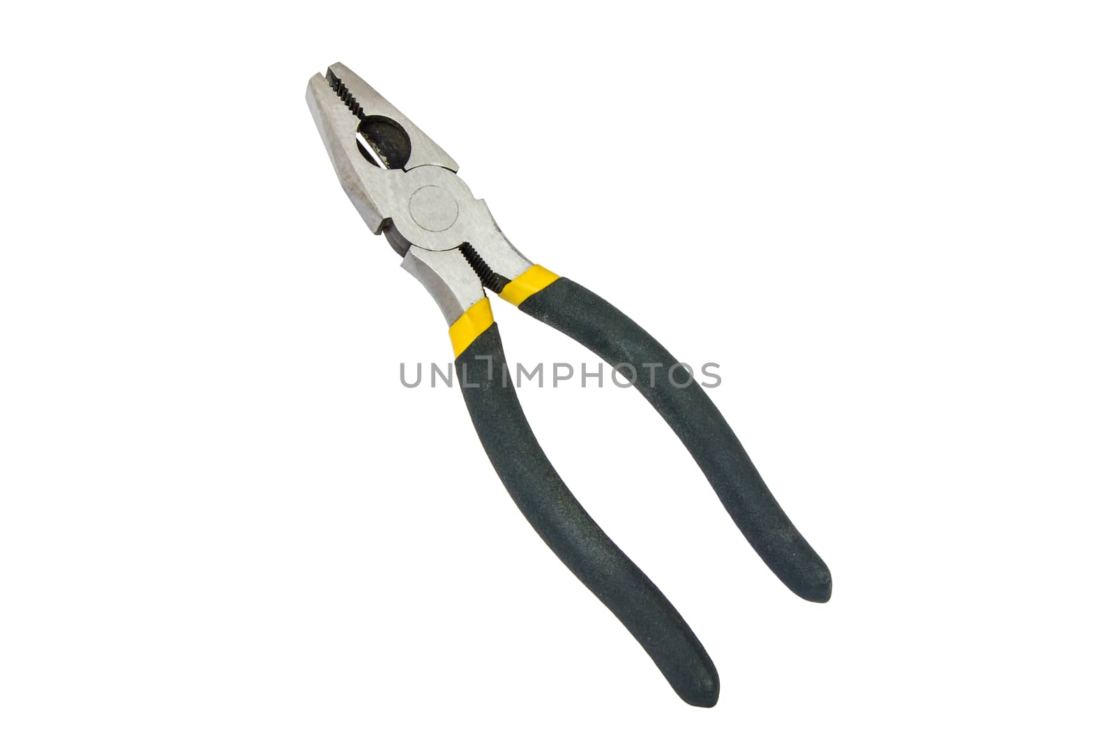 Brand new tongs on white background
