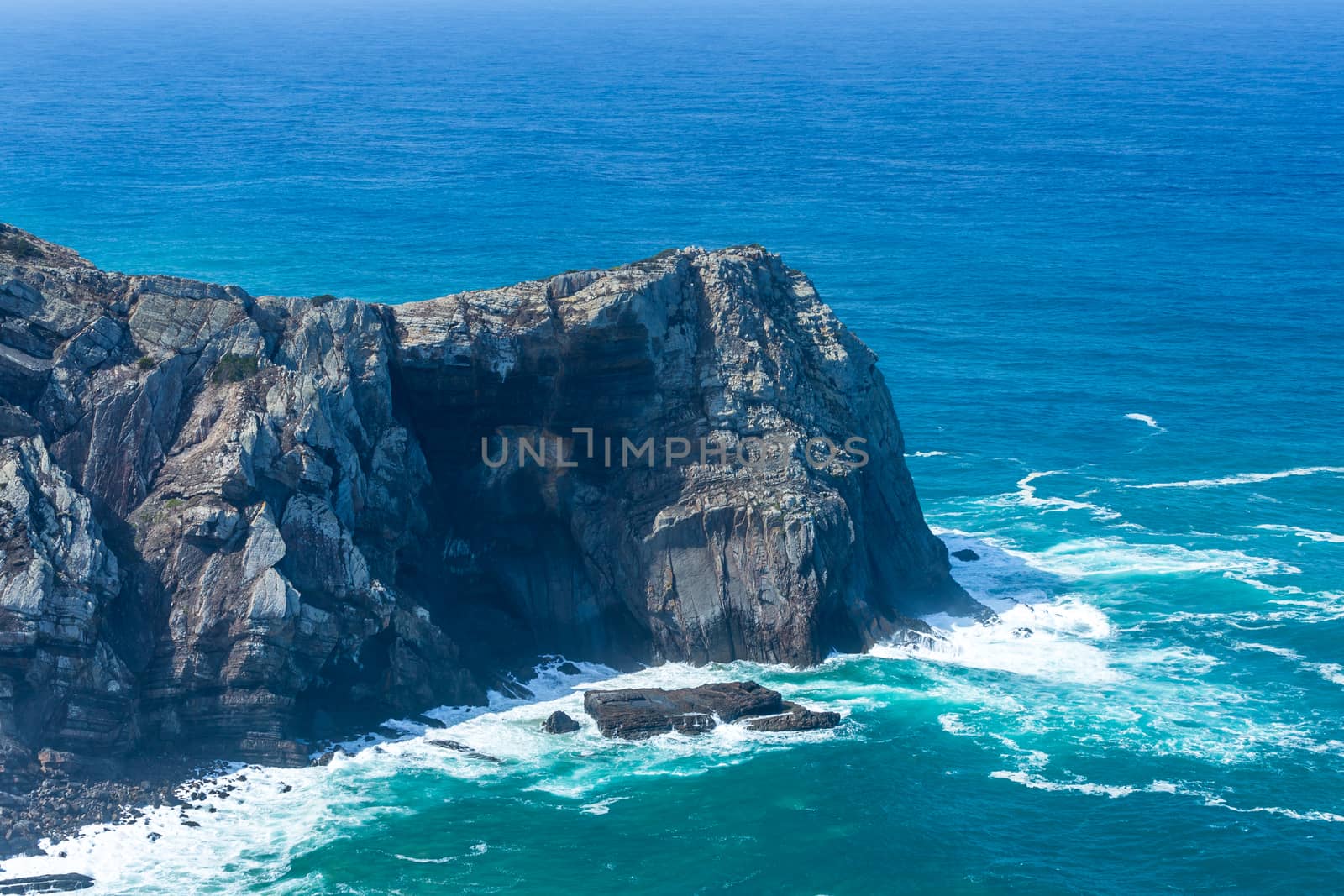 Atlantic ocean from the cliff in Algarve, Portugal
