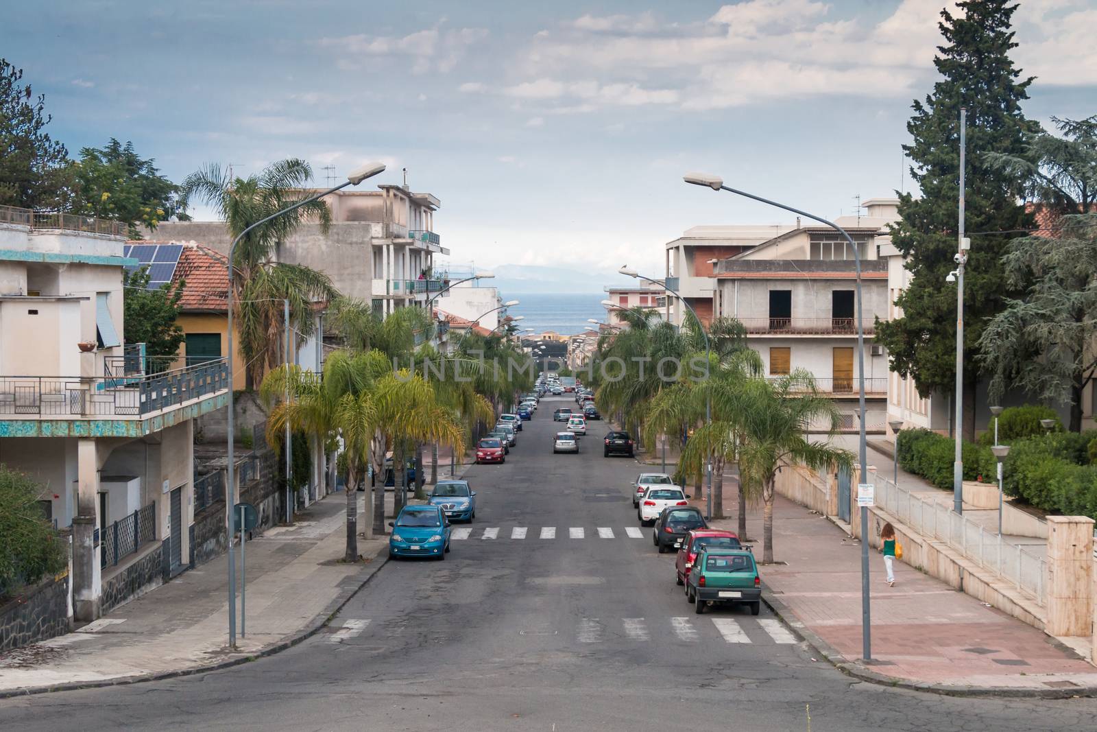 City Scape of Giarre in Sicily