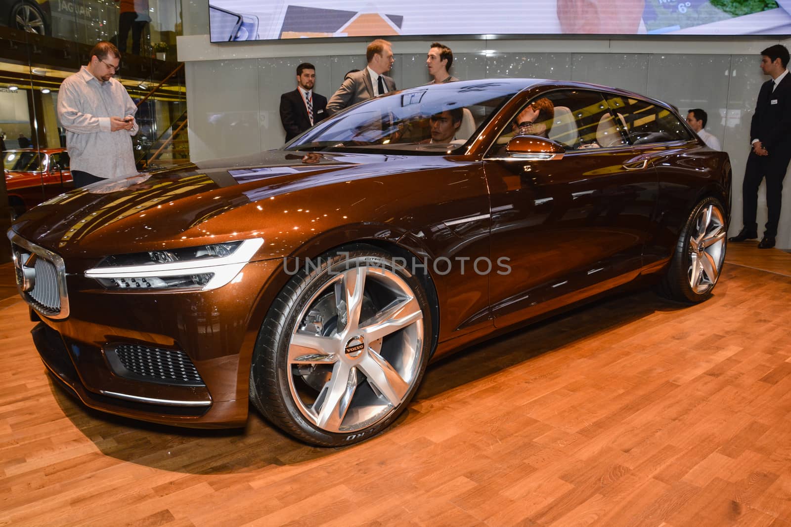 GENEVA, SWITZERLAND - MARCH 4: Volvo ES Concept on display during the Geneva Motor Show, Geneva, Switzerland, March 4, 2014. 