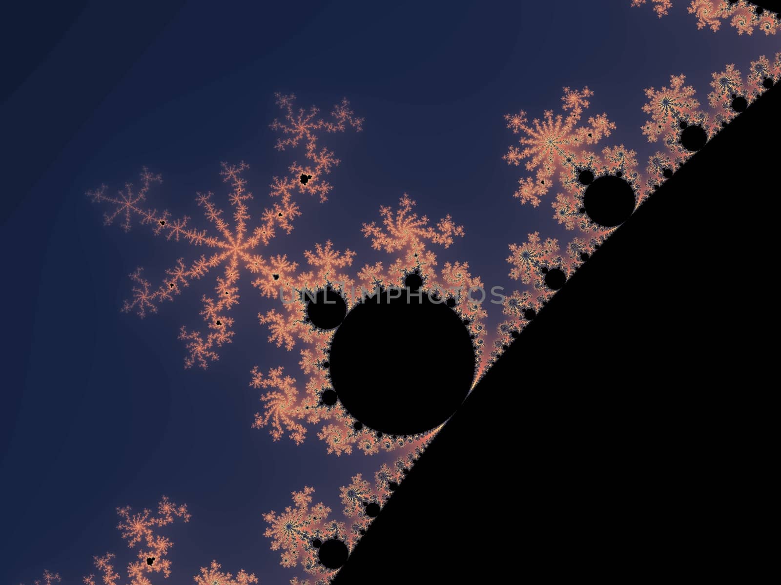 Digital computer graphic - rendering. Abstraction background with fractal Mandelbrot for design.