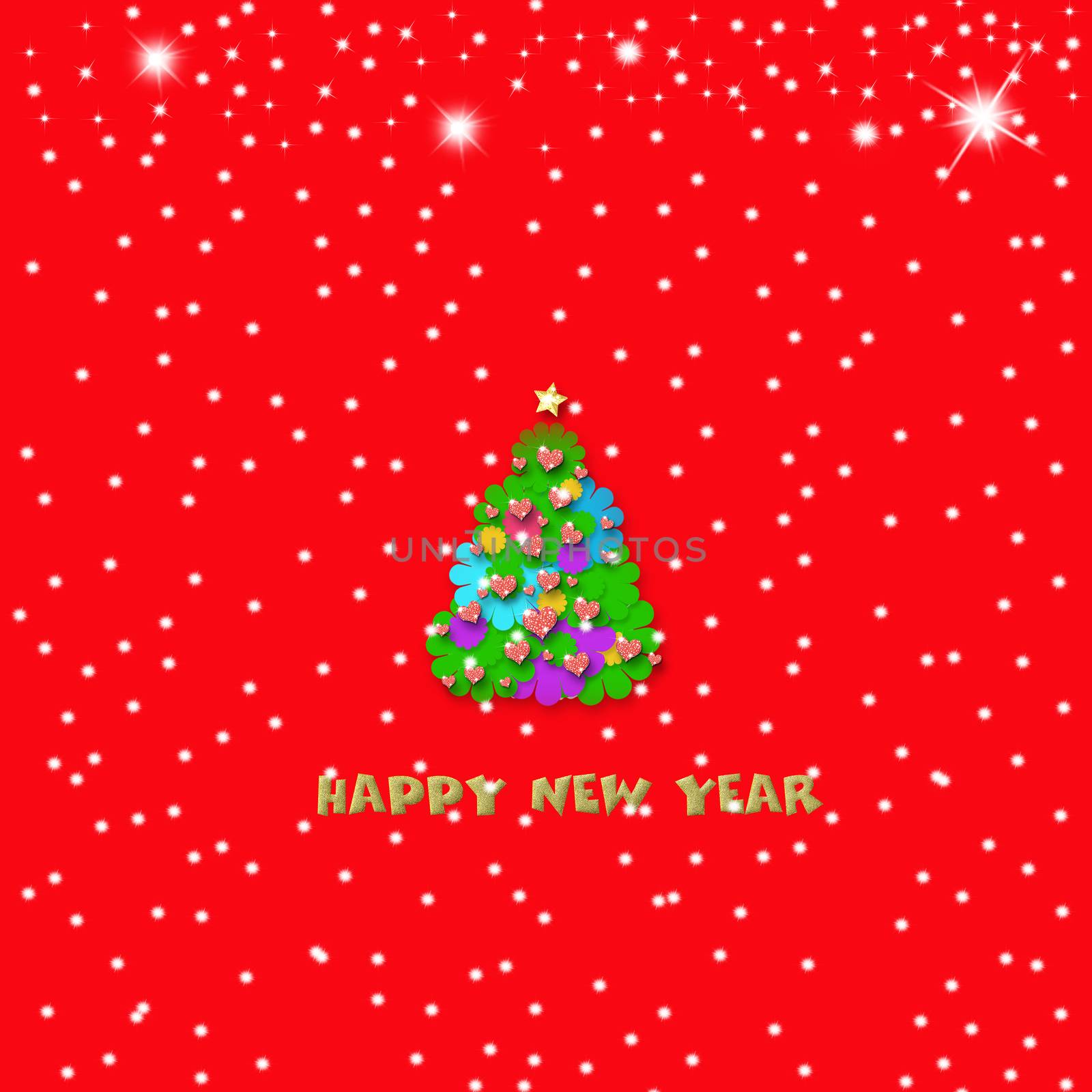 Happy New Year Christmas card by Carche